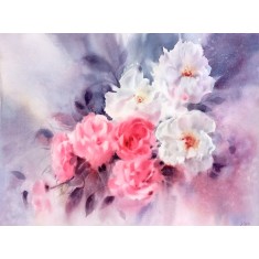 Hafsa Shaikh, 21 x 14 inch, Water Color On Paper, Floral Painting, AC-HFS-058